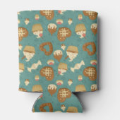 Patroon met cupcakes en snoepjes blikjeskoeler (Achterkant)