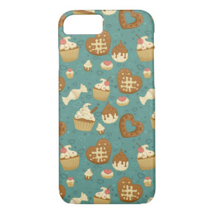Patroon met cupcakes en snoepjes Case-Mate iPhone case