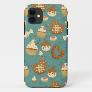 Patroon met cupcakes en snoepjes Case-Mate iPhone case