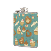 Patroon met cupcakes en snoepjes heupfles (Links)