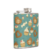 Patroon met cupcakes en snoepjes heupfles (Rechts)