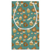 Patroon met cupcakes en snoepjes klein cadeauzakje (Achterkant)