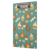 Patroon met cupcakes en snoepjes klembord (Links)