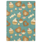 Patroon met cupcakes en snoepjes klembord (Achterkant)