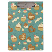 Patroon met cupcakes en snoepjes klembord (Voorkant)