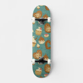 Patroon met cupcakes en snoepjes persoonlijk skateboard (Voorkant)