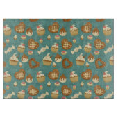 Patroon met cupcakes en snoepjes snijplank (Voorkant)