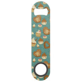 Patroon met cupcakes en snoepjes speed flessenopener (Voorkant)