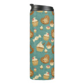 Patroon met cupcakes en snoepjes thermosbeker (Geroteerd rechts)