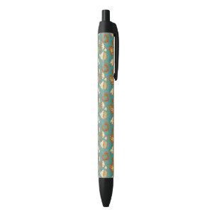 Patroon met cupcakes en snoepjes zwarte inkt pen
