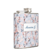 Patroon met delicate lentesakura-bloemen heupfles (Rechts)