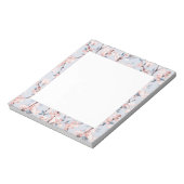 Patroon met delicate lentesakura-bloemen notitieblok (Linkerzijde)