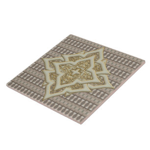 Patroon met diamanten emblemen ・ Groot ・ Tile Tegeltje