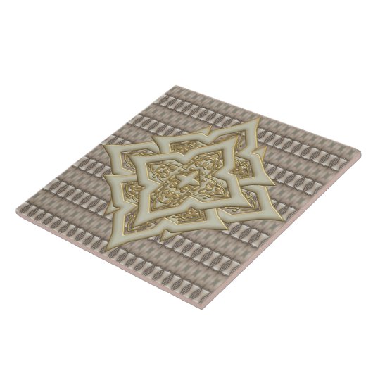 Patroon met diamanten emblemen ・ Groot ・ Tile Tegeltje (Zijkant)