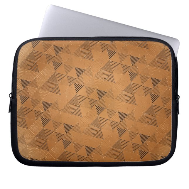Patroon met driehoeken 5 laptop sleeve (Voorkant)