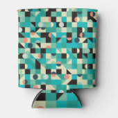  patroon met driehoeken en cirkels. blikjeskoeler (Voorkant)