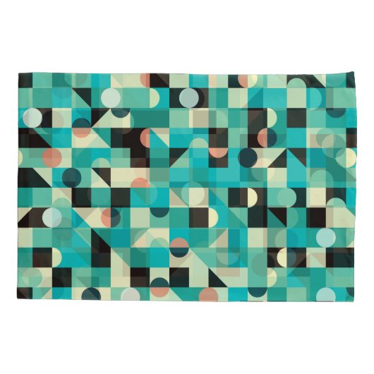 patroon met driehoeken en cirkels. kussensloop (Achterkant)