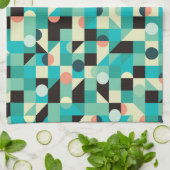  patroon met driehoeken en cirkels. theedoek (Gevouwen)