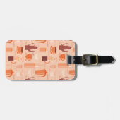 Patroon met drinken en tekst bagagelabel (Voorkant horizontaal)