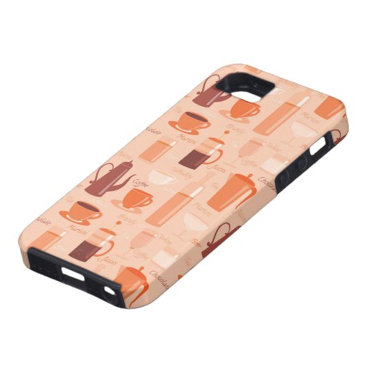 Patroon met drinken en tekst Case-Mate iPhone case (Onderkant)