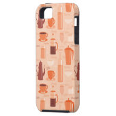 Patroon met drinken en tekst Case-Mate iPhone case (Achterkant Links)