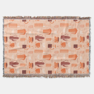 Patroon met drinken en tekst deken