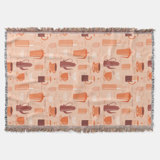 Patroon met drinken en tekst deken (Voorkant)