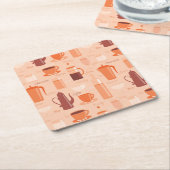 Patroon met drinken en tekst kartonnen onderzetters (Schuin)