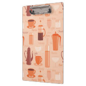 Patroon met drinken en tekst klembord (Links)