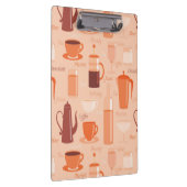 Patroon met drinken en tekst klembord (Rechts)