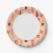 Patroon met drinken en tekst papieren bordje (Voorkant)