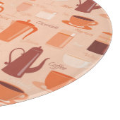 Patroon met drinken en tekst snijplank (Hoek)