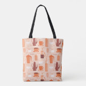 Patroon met drinken en tekst tote bag (Achterkant)