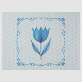 Patroon met een Blauwe Tissue Paper Tissuepapier
