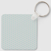 Patroon met een blauwe tulp sleutelhanger (Achterkant)