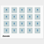Patroon met een blauwe tulp sticker (Vel)