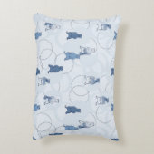 patroon met een grizzly beer decoratief kussen (Achterkant (Verticaal))