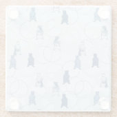 patroon met een grizzly beer glazen onderzetter (Achterkant)