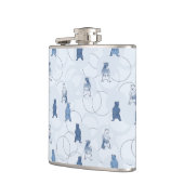 patroon met een grizzly beer heupfles (Links)