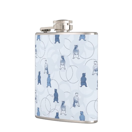 patroon met een grizzly beer heupfles (Links)