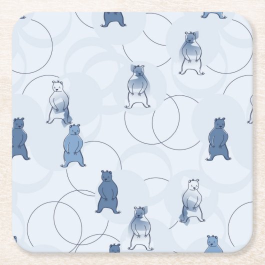 patroon met een grizzly beer kartonnen onderzetters (Voorkant)