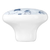 patroon met een grizzly beer keramische knop (Zijkant)