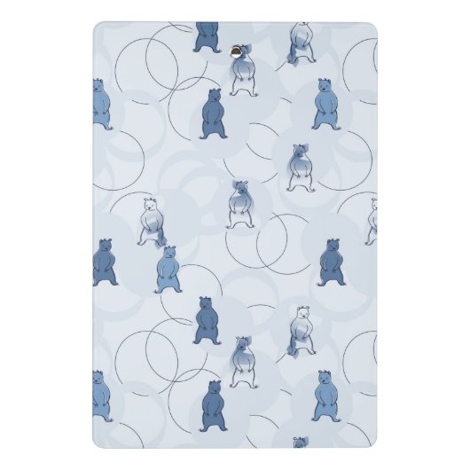 patroon met een grizzly beer mini klembord (Achterkant)