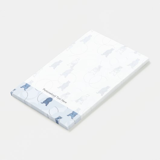 patroon met een grizzly beer post-it® notes (Schuin)