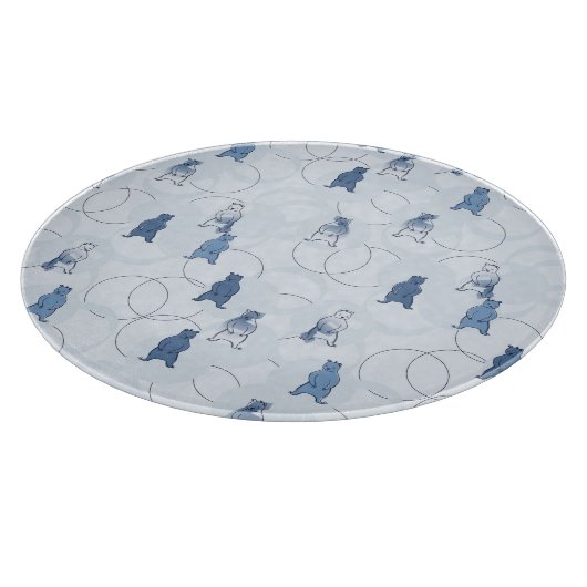 patroon met een grizzly beer snijplank (Hoek)