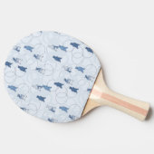 patroon met een grizzly beer tafeltennisbatje (Zijkant)