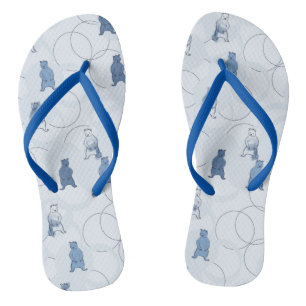 patroon met een grizzly beer teenslippers
