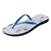 patroon met een grizzly beer teenslippers (Schuin)