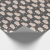 patroon met een klein beer slapen cadeaupapier (Hoek)