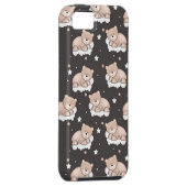 patroon met een klein beer slapen Case-Mate iPhone case (Back/Rechts)